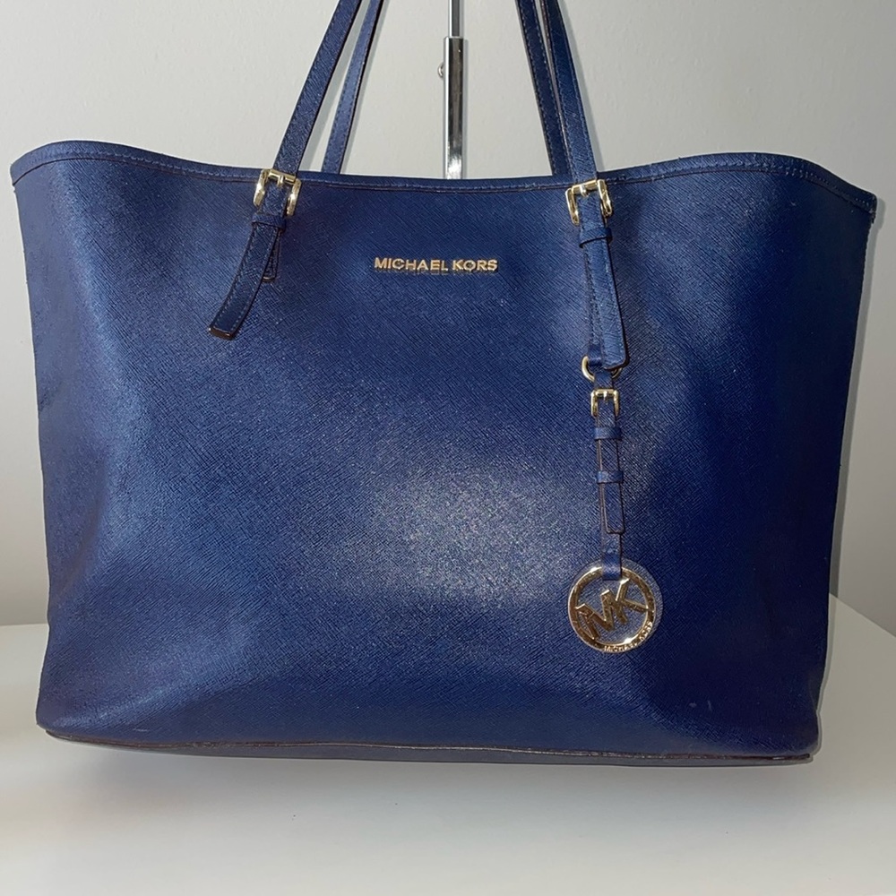 Large Dark Blue Mk Tote - image 1